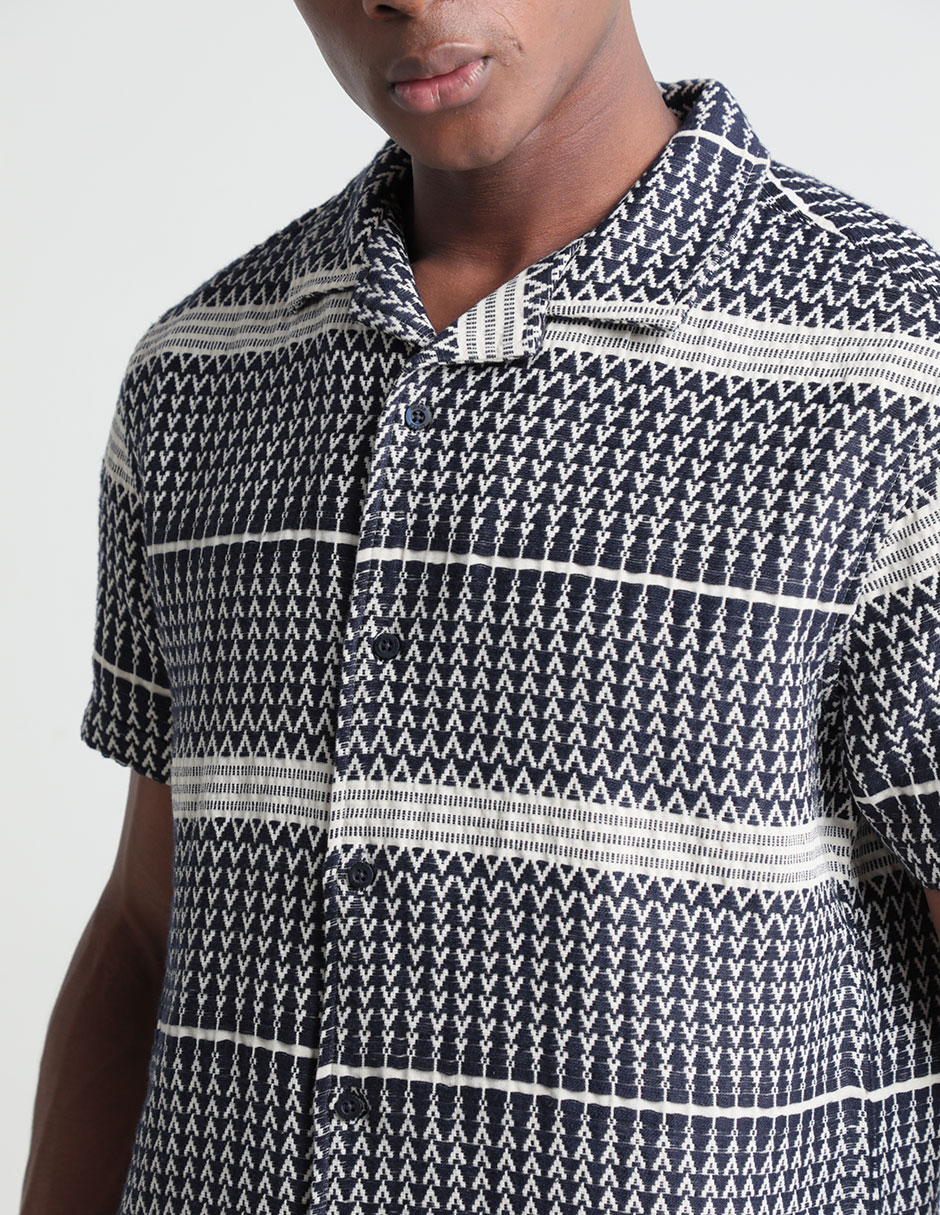 Camisa casual de algodón manga corta para hombre 4