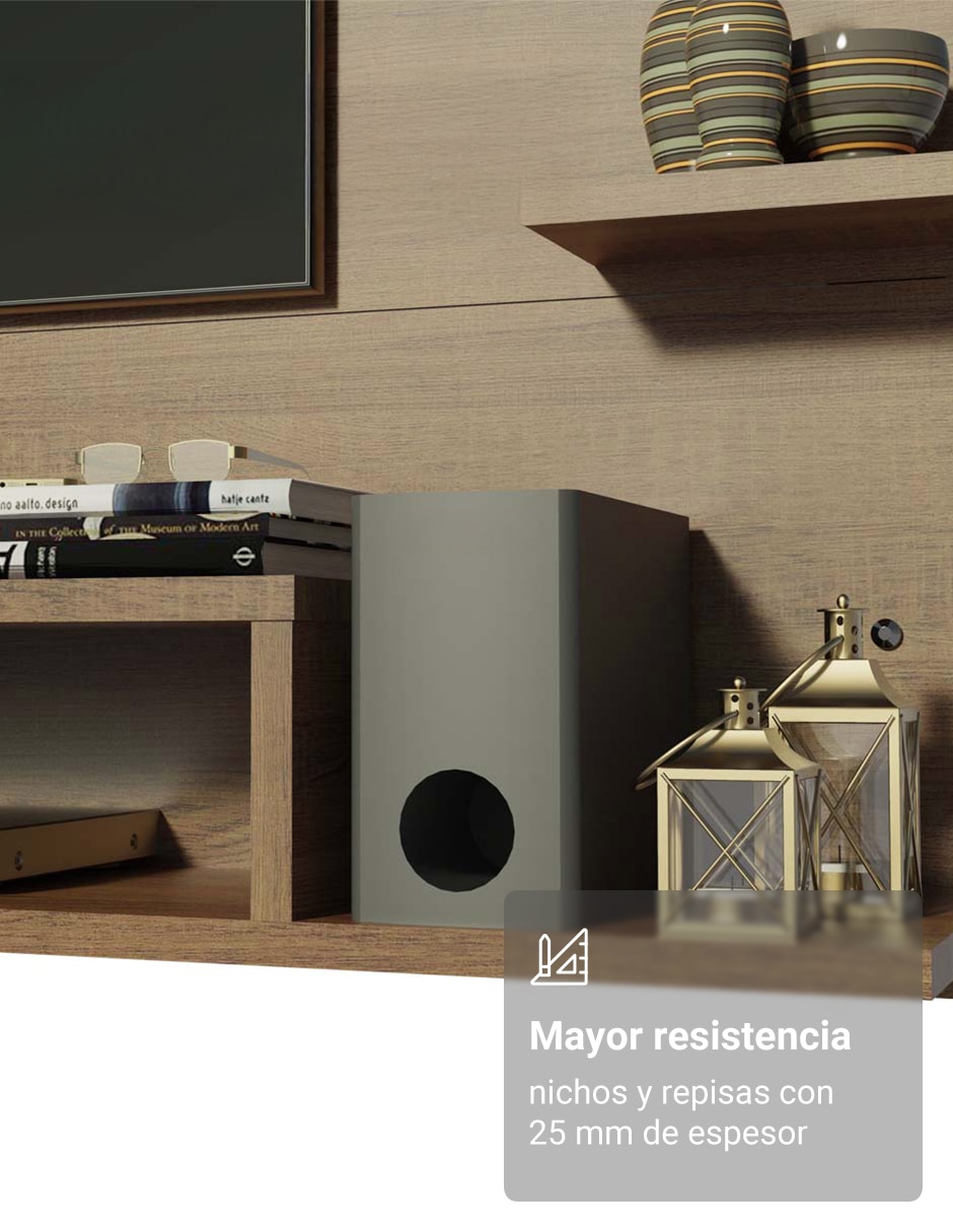 Mueble flotante para TV armable Alfa de MDP 4