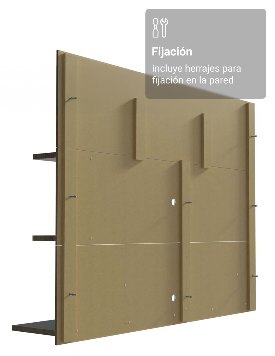 Mueble flotante para TV armable Alfa de MDP 2