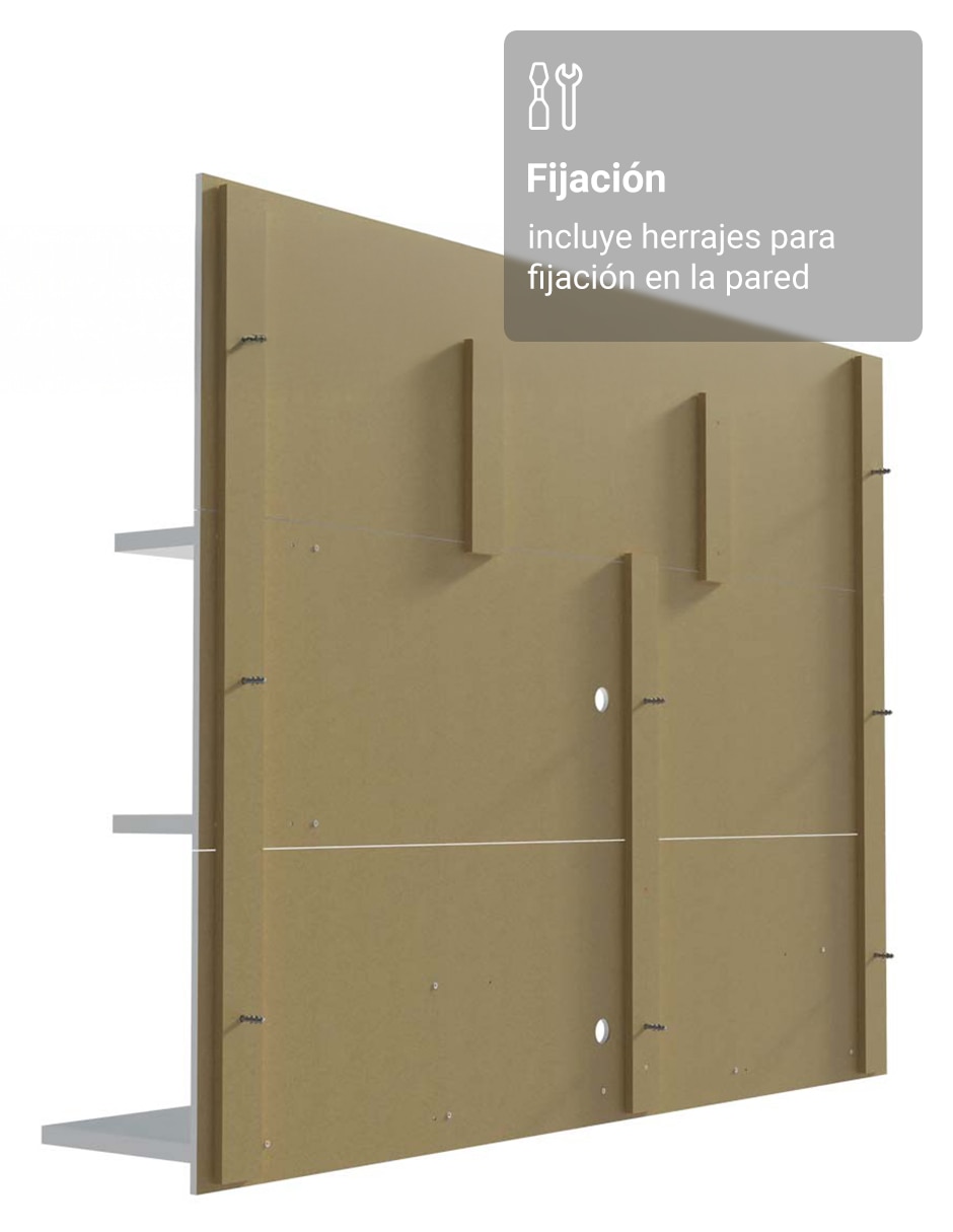 Mueble flotante para TV armable Alfa Madesa de MDP