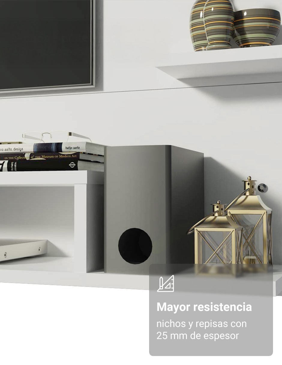Mueble flotante para TV armable Alfa Madesa de MDP