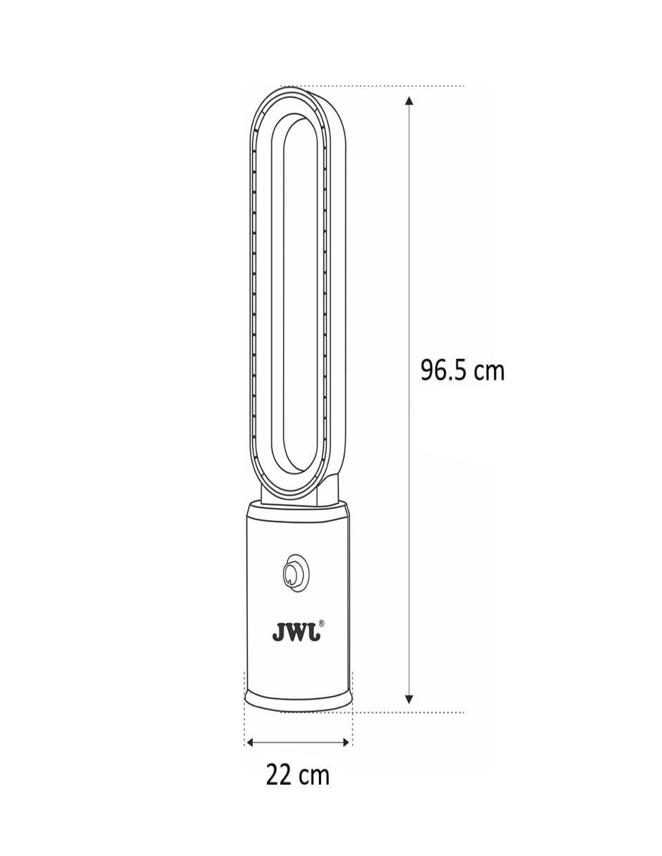 VENTILADOR DE TORRE JV-002 , BLANCO 6