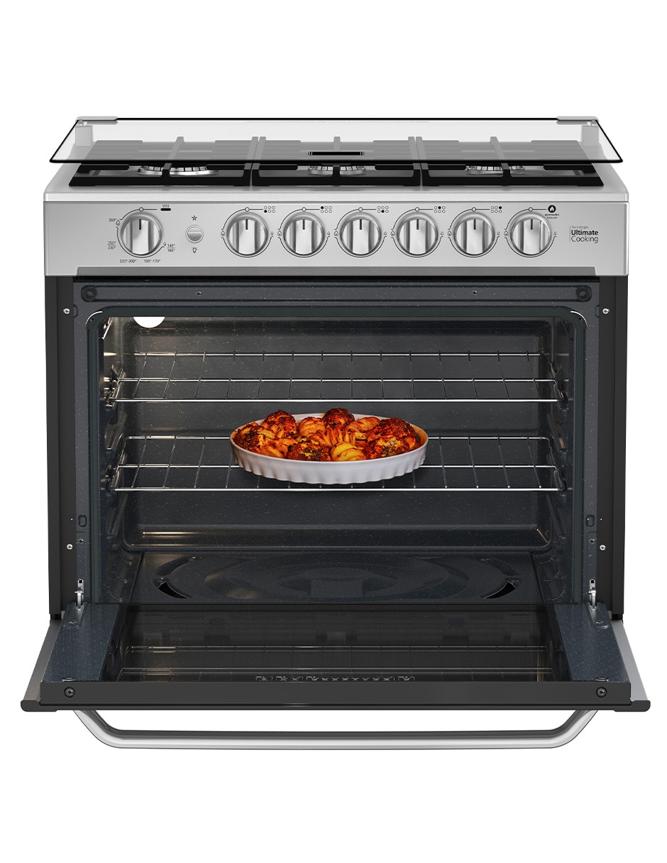 Combo estufa empotrable a gas lp 79.20 cm MA0C805003CMP80 de 6 quemadores + campana 6