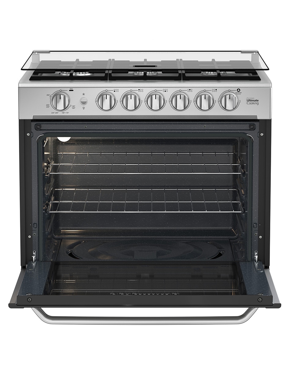 Combo estufa empotrable a gas lp 79.20 cm MA0C805003CMP80 de 6 quemadores + campana 7