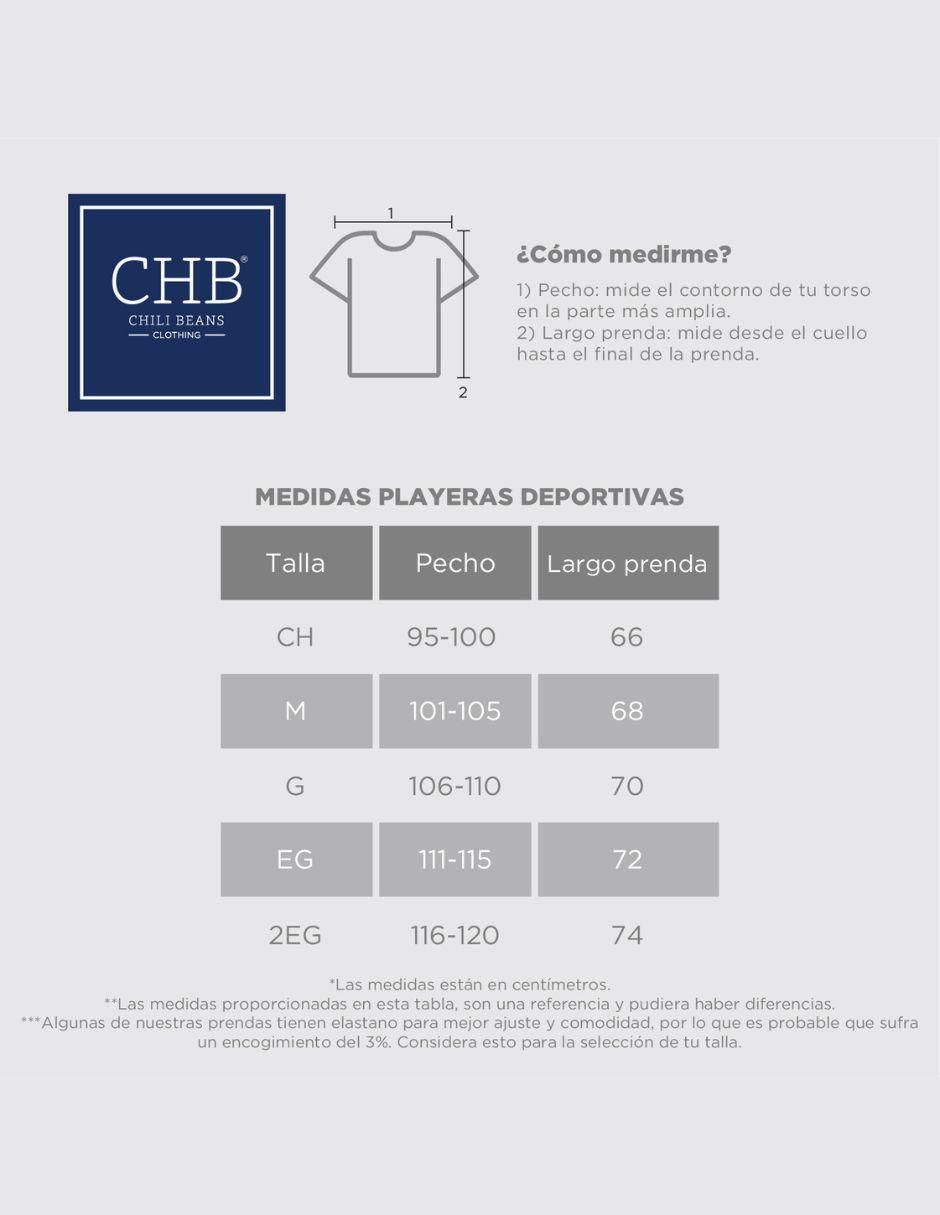 Playera deportiva para entrenamiento Chb Chili Beans Clothing Co. para hombre