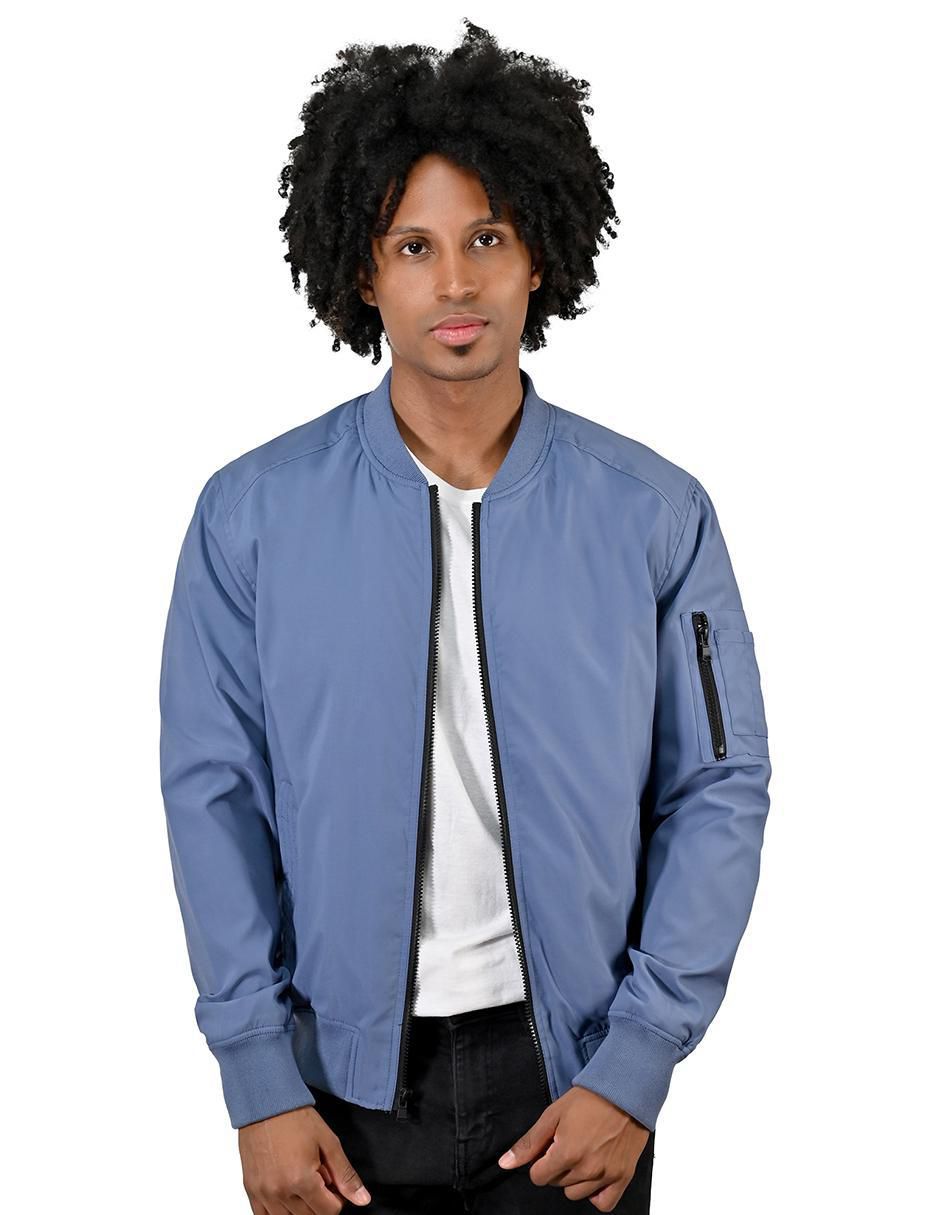 Chamarra casual con bolsillos para hombre