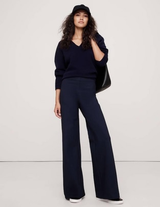 Pantalón relaxed wide leg para mujer Pantalón relaxed wide leg para mujer