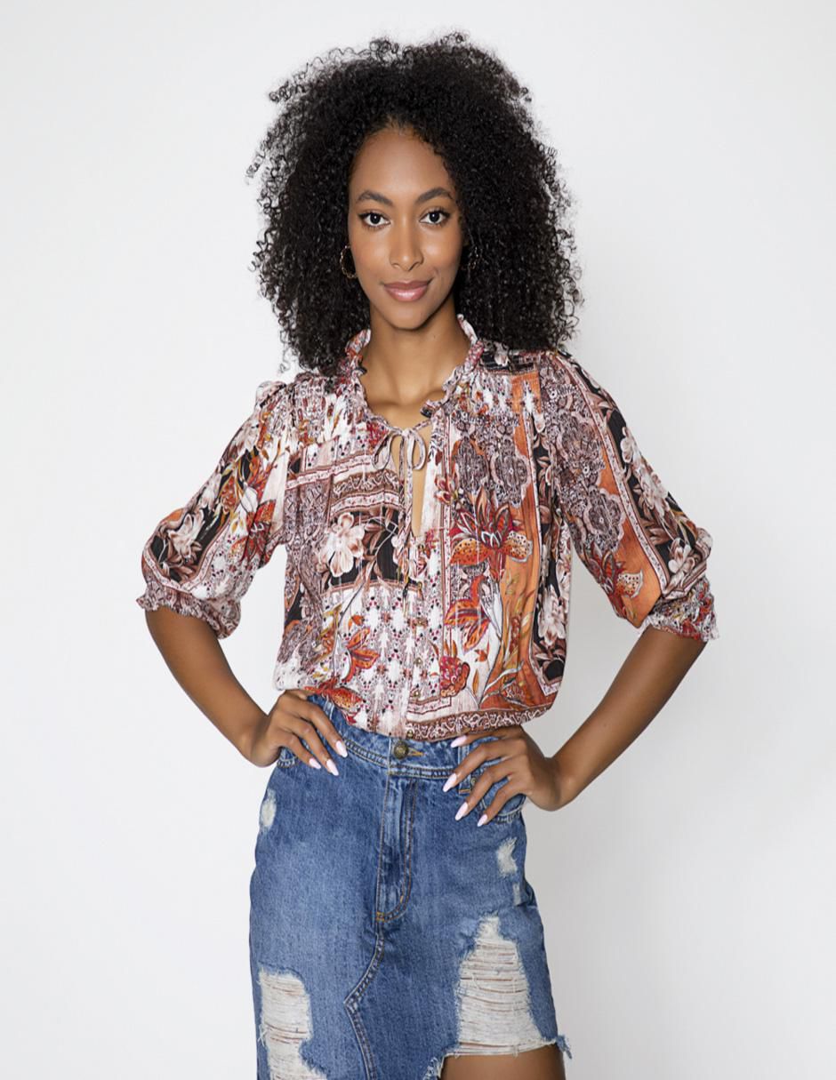 Blusa manga 3/4 para mujer