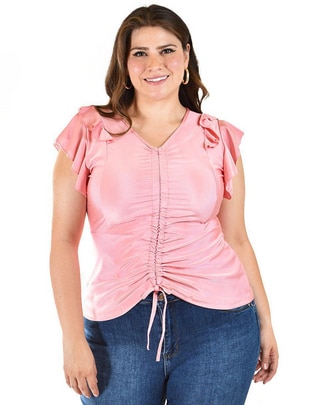 Blusa manga corta para mujer