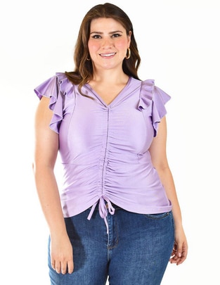Blusa manga corta para mujer