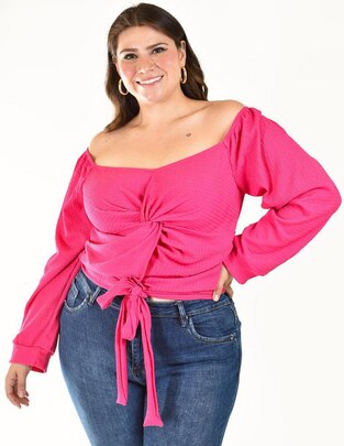 Blusa manga larga para mujer