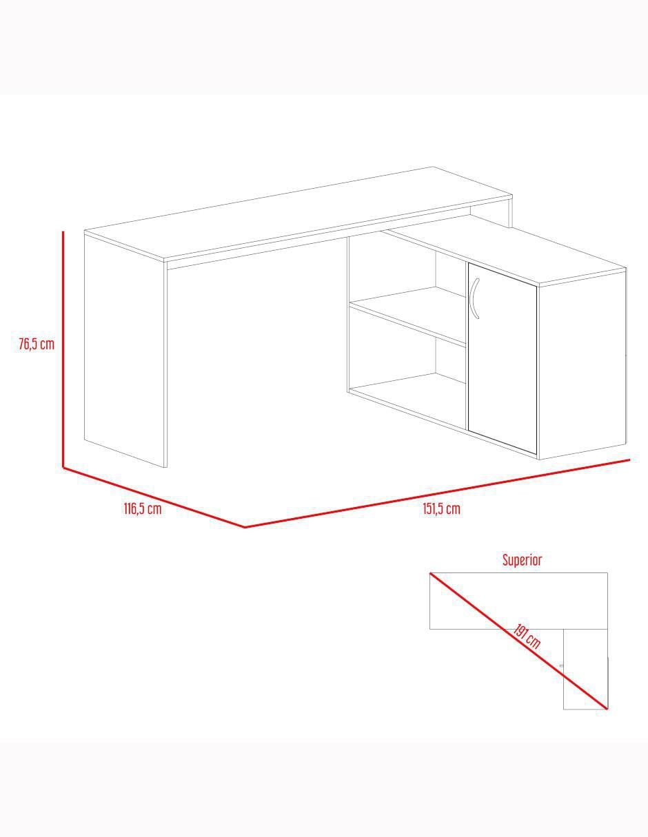 Escritorio armable Axis de melamina 6