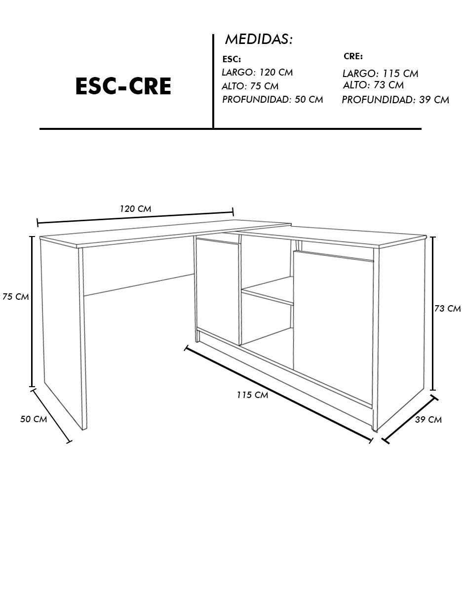 Escritorio armable Siena de MDF 9