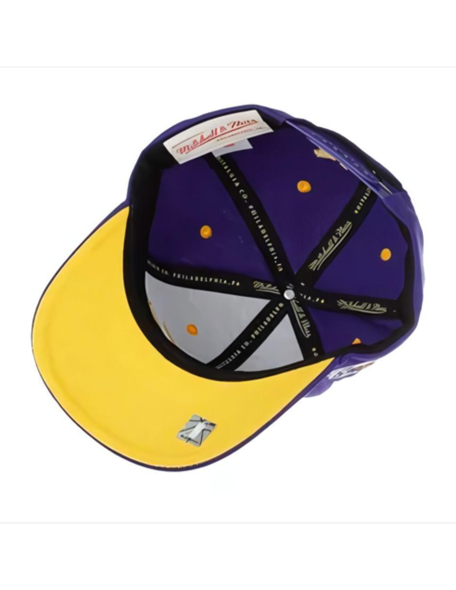 Gorra con visera curva casual Mitchell & Los Angeles Lakers para hombre