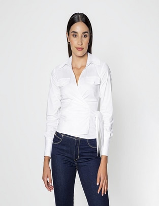Blusa Studio F manga larga para mujer