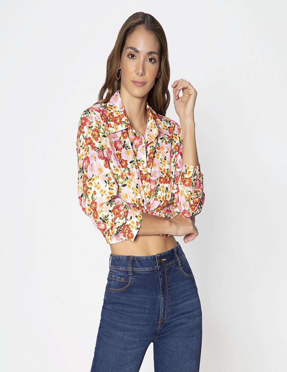 Blusa Studio F manga 3/4 para mujer