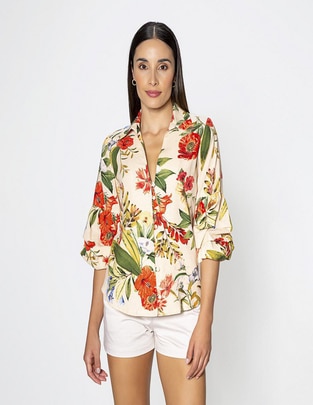 Blusa Studio F manga 3/4 para mujer