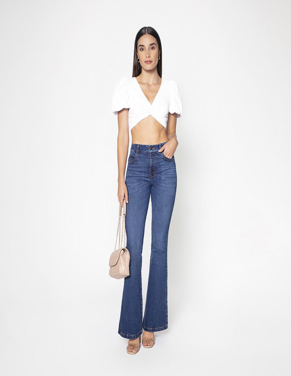 Blusa Studio F manga corta para mujer