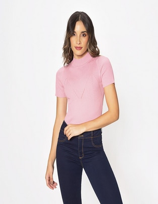 Blusa Studio F manga corta para mujer