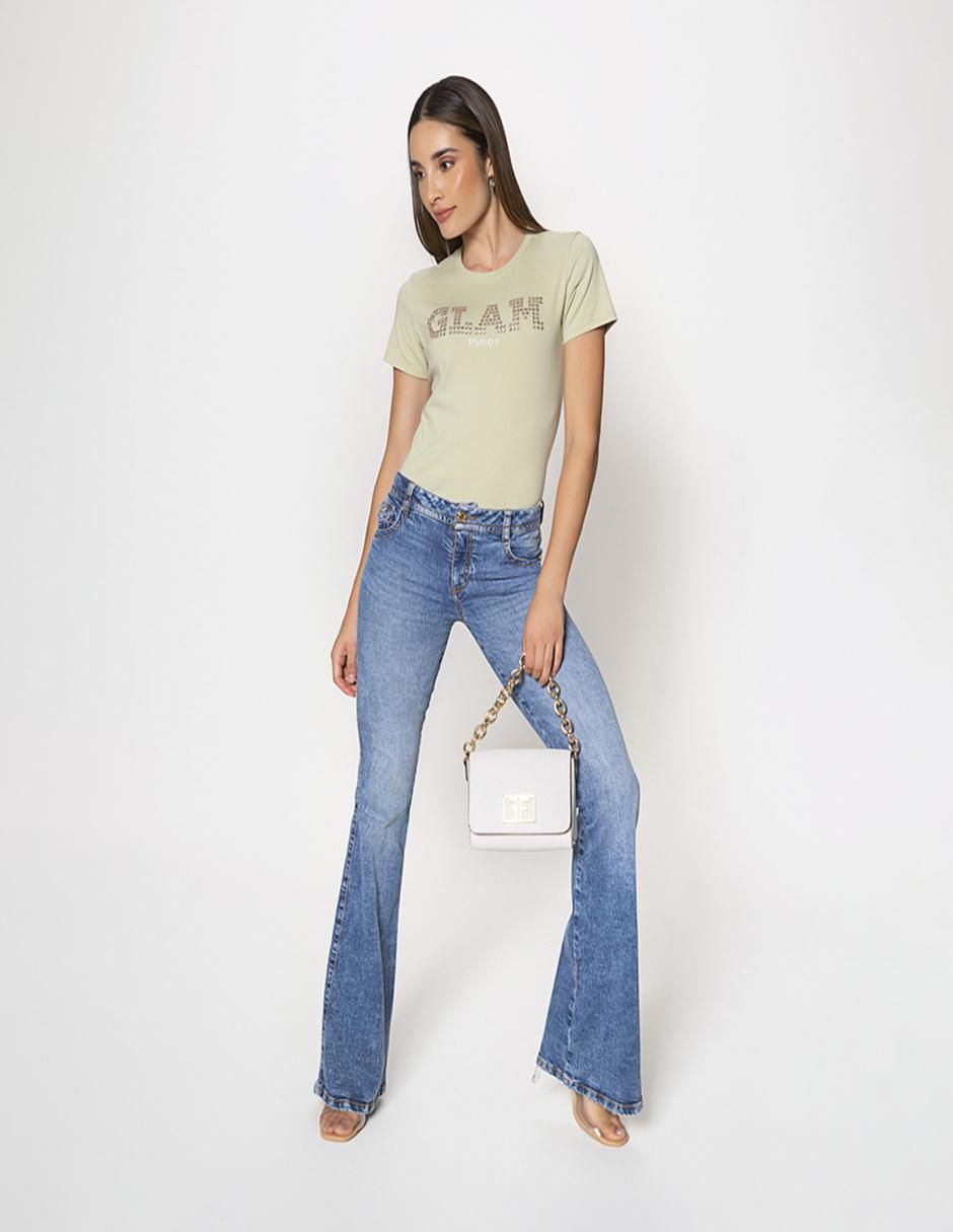Playera manga corta cuello redondo para mujer 2