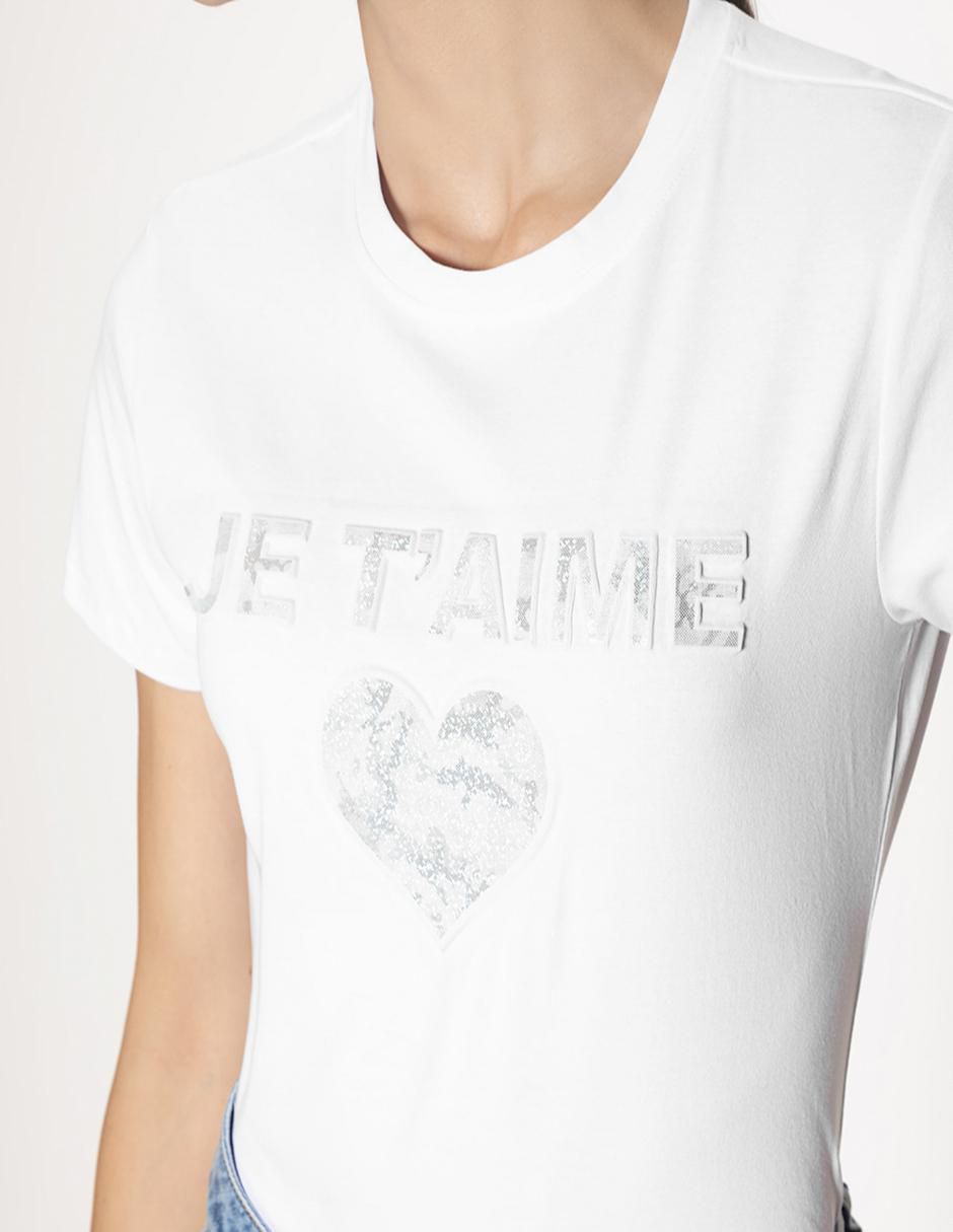 Playera manga corta Studio F cuello redondo para mujer
