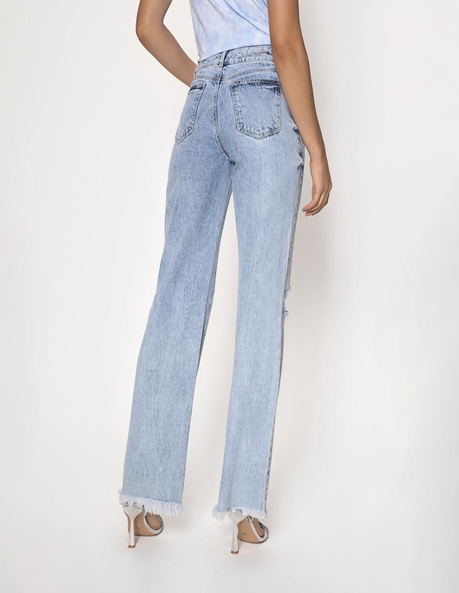 Jeans regular hot fix para mujer