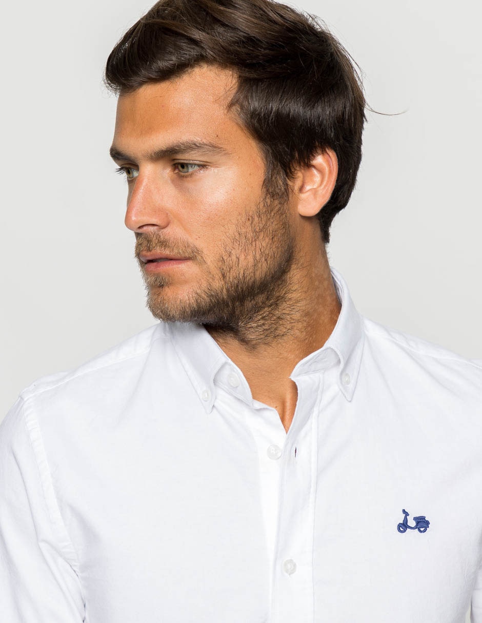 Camisa casual scotta de algodón manga larga para hombre