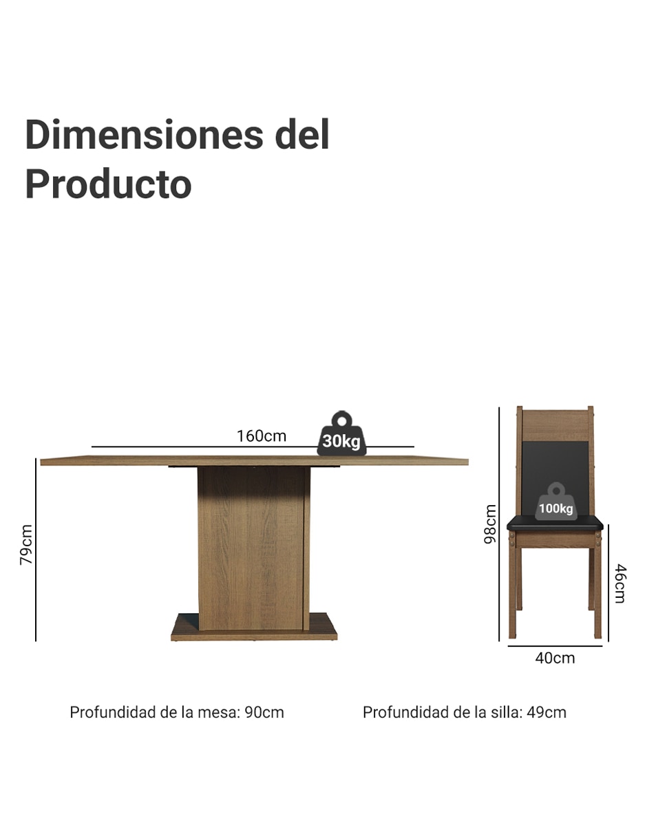 Comedor augusta para 6 personas 10