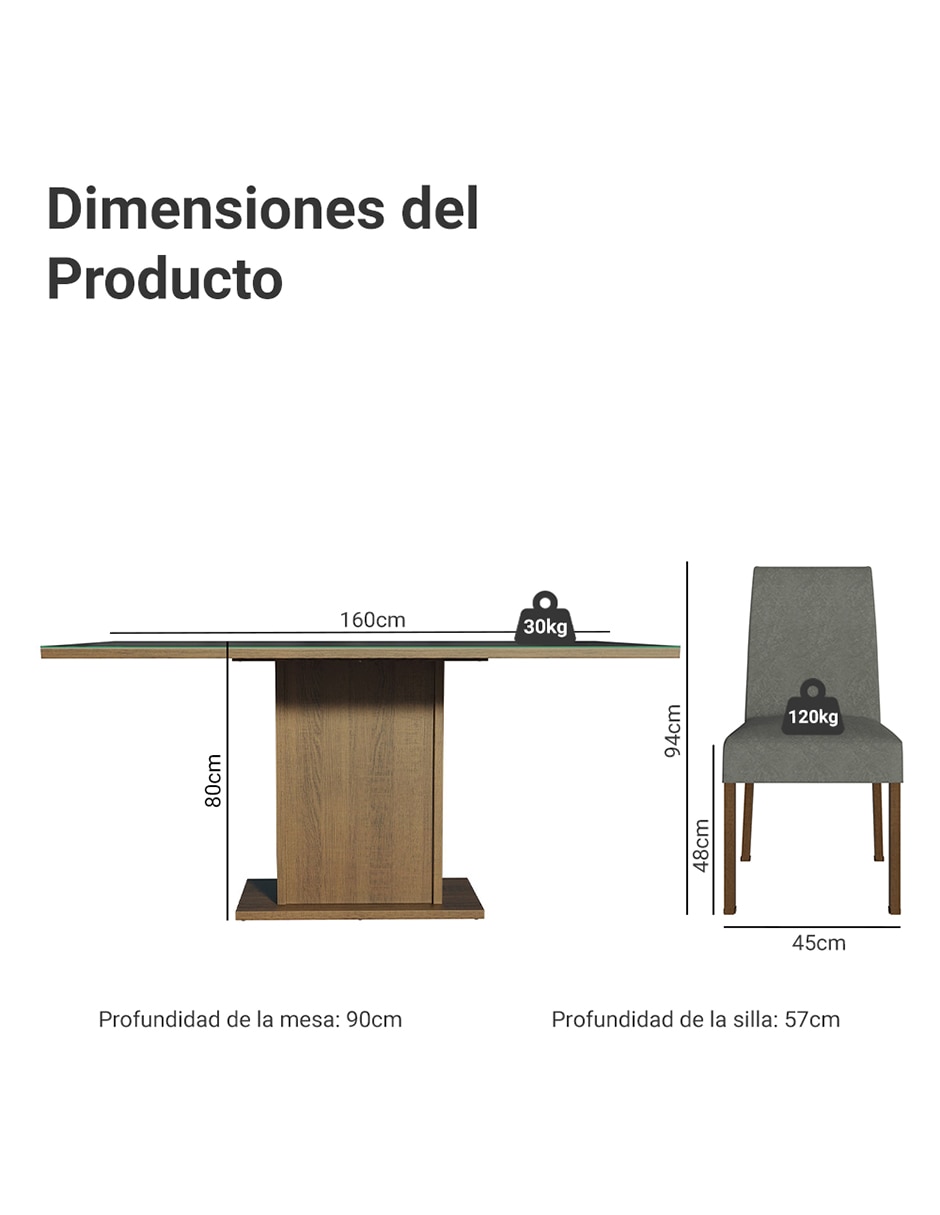 Comedor avril para 4 personas 14