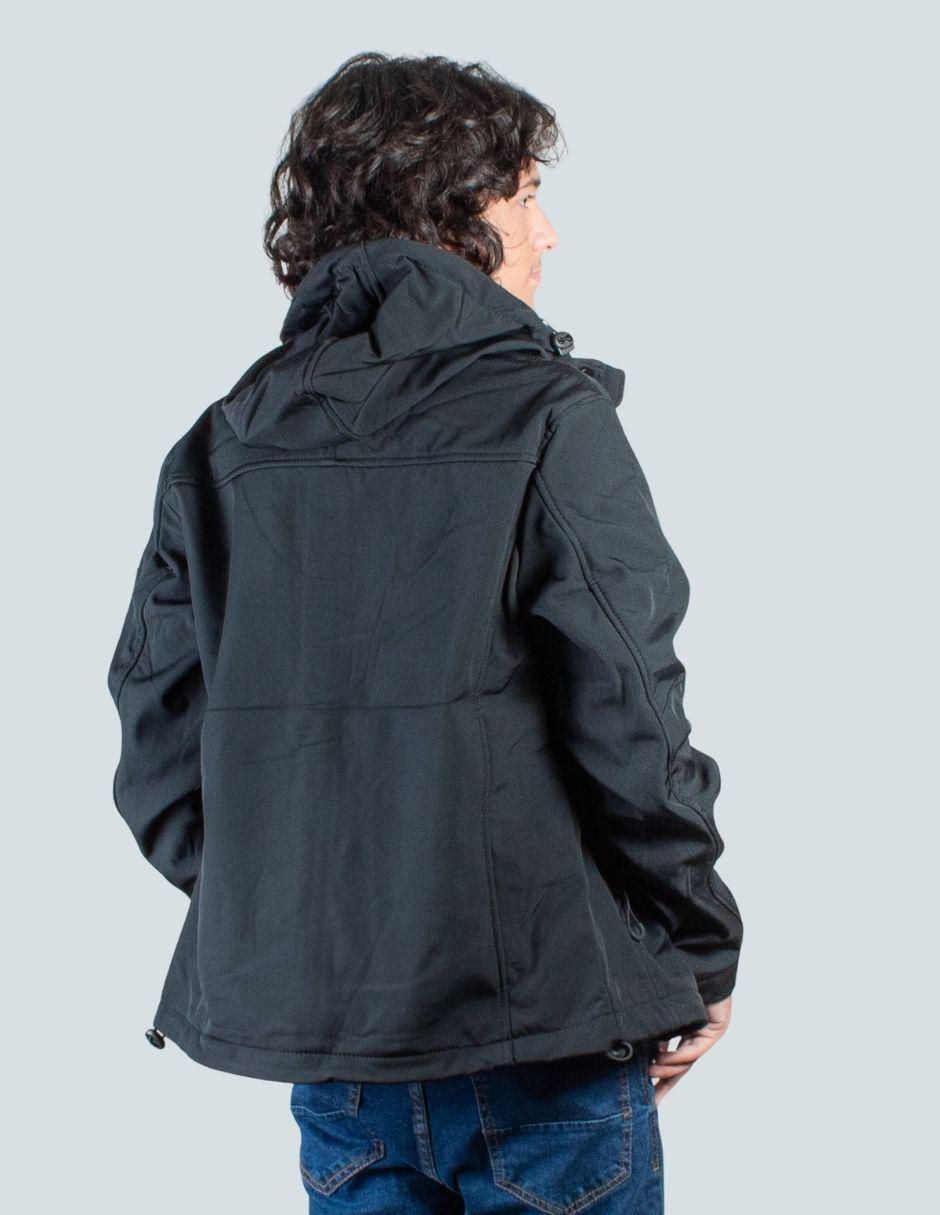 Chamarra casual capucha desmontable para hombre 3