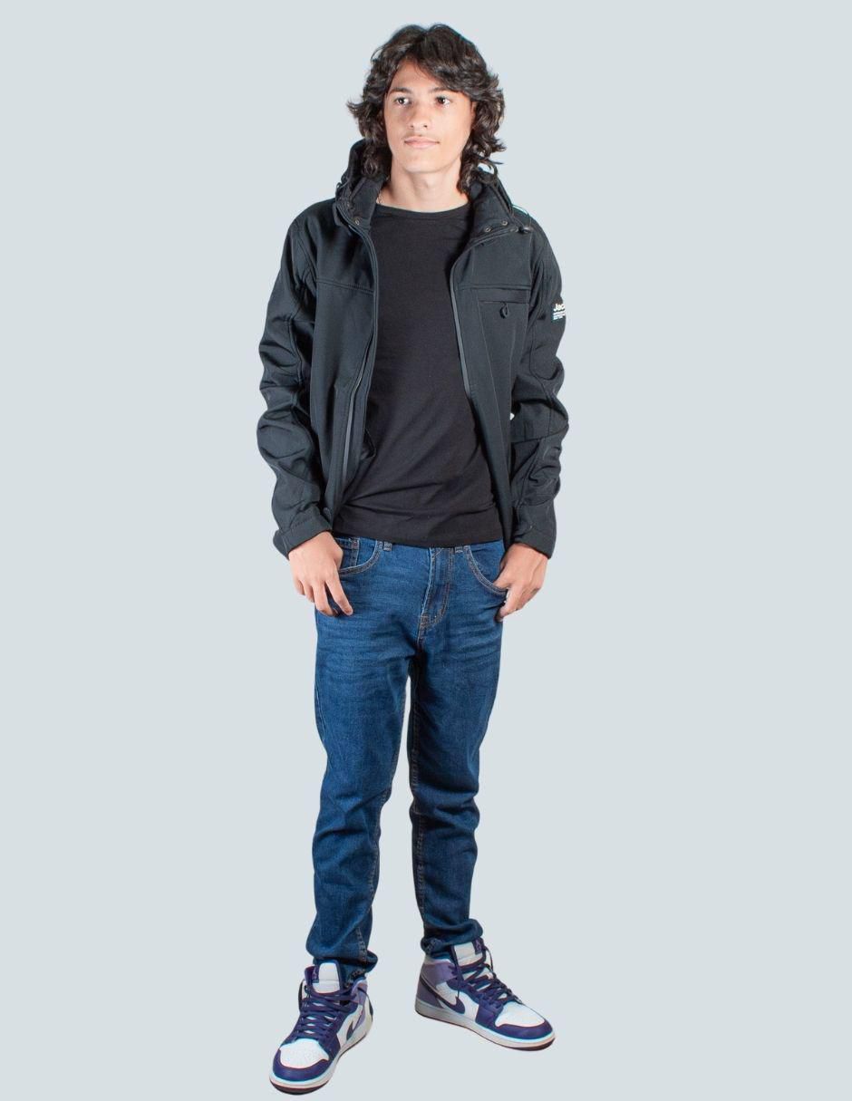 Chamarra casual capucha desmontable para hombre 5