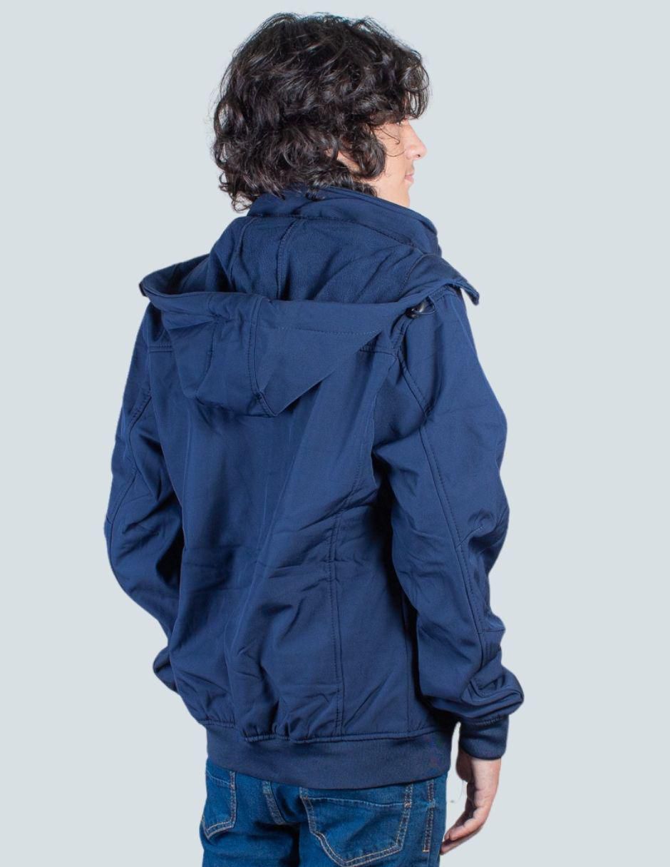 Chamarra casual capucha desmontable para hombre 2
