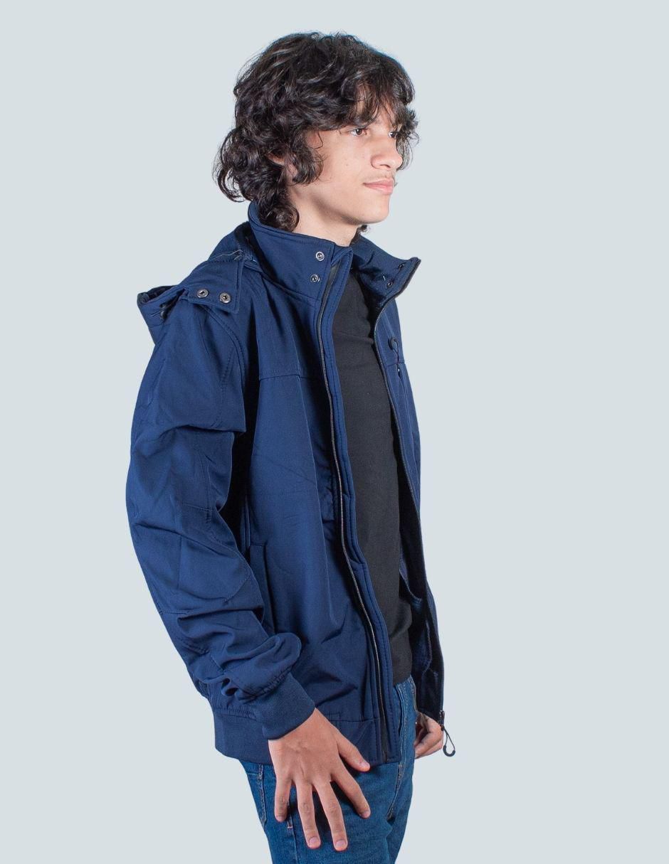 Chamarra casual capucha desmontable para hombre 3