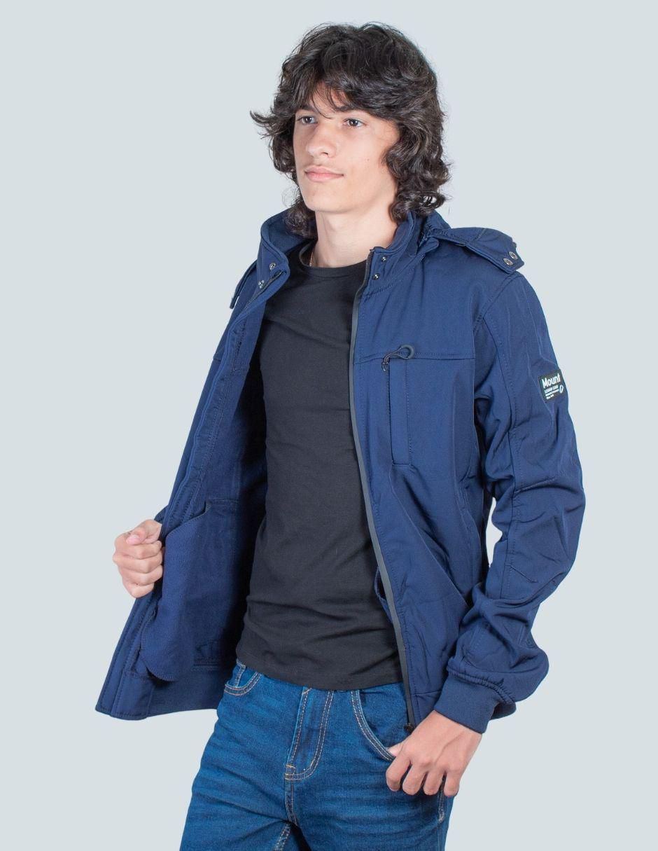Chamarra casual capucha desmontable para hombre 5