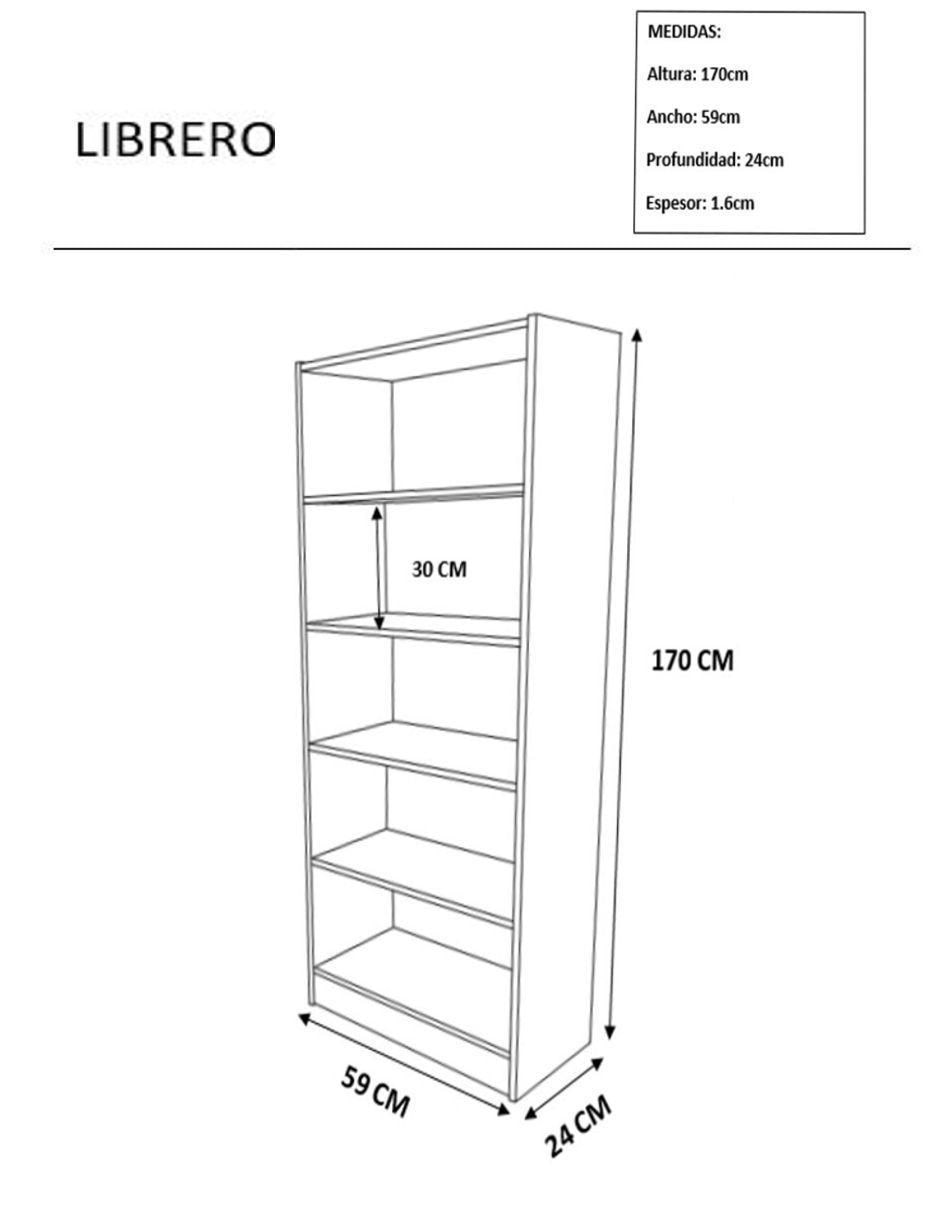 Librero armable Capaldi de MDF 4