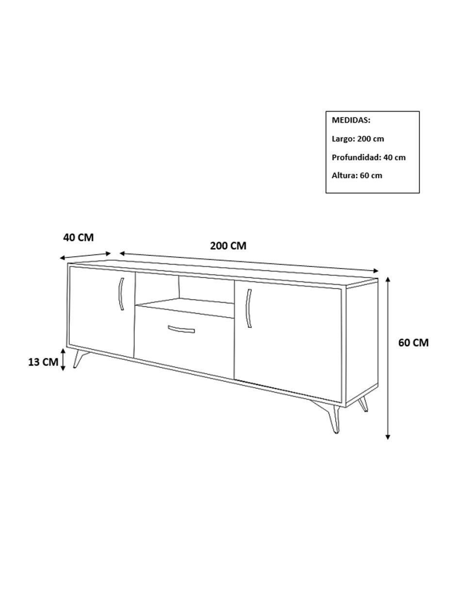 Mueble de TV armable Khaleessi de MDF 6