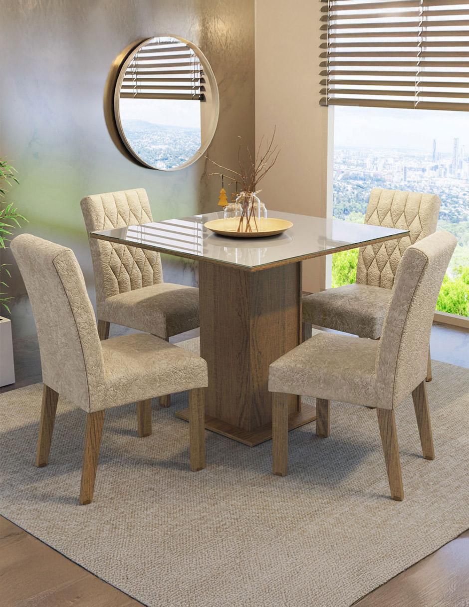 Comedor Anaju para 4 personas de cristal 12