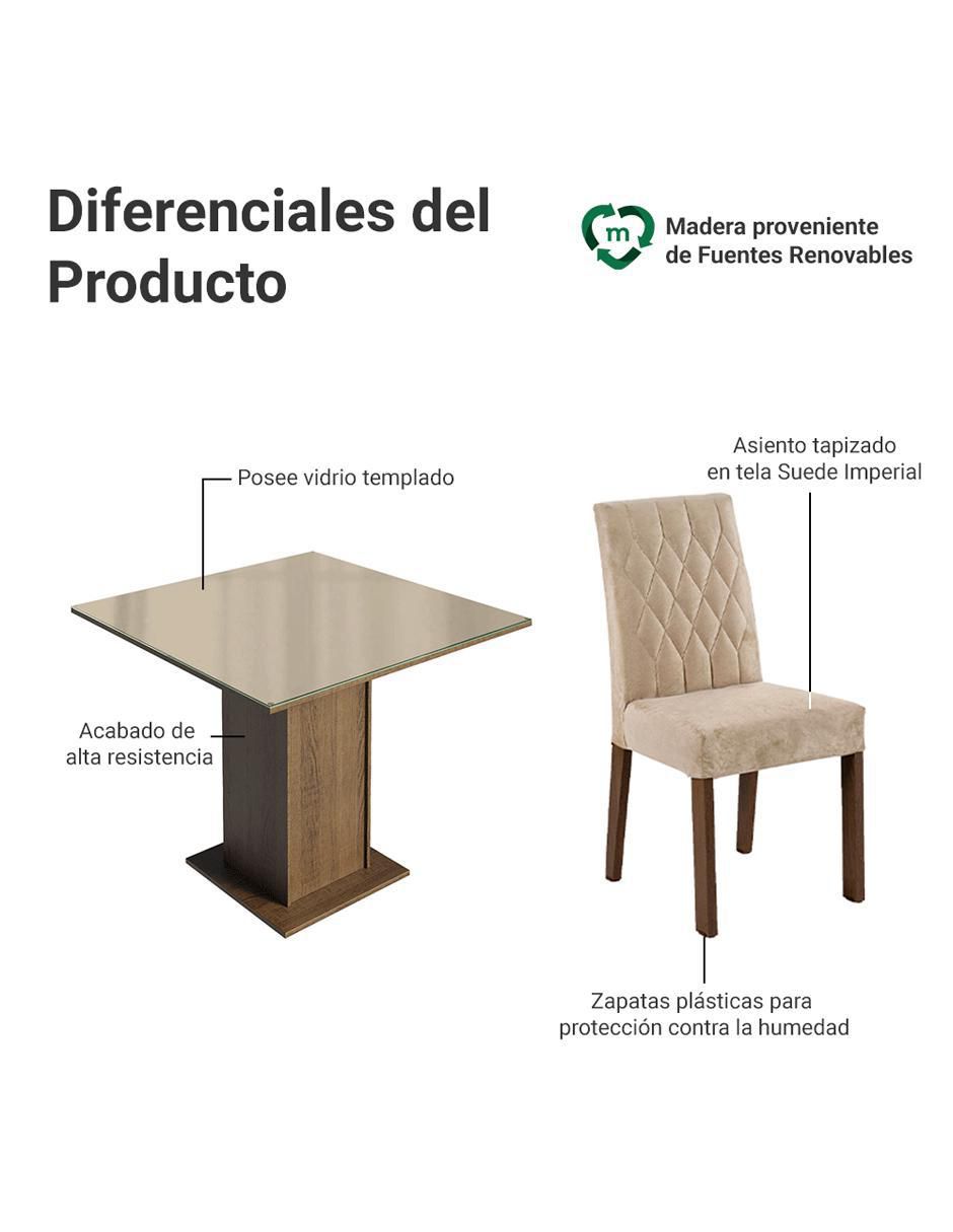 Comedor Anaju para 4 personas de cristal 19