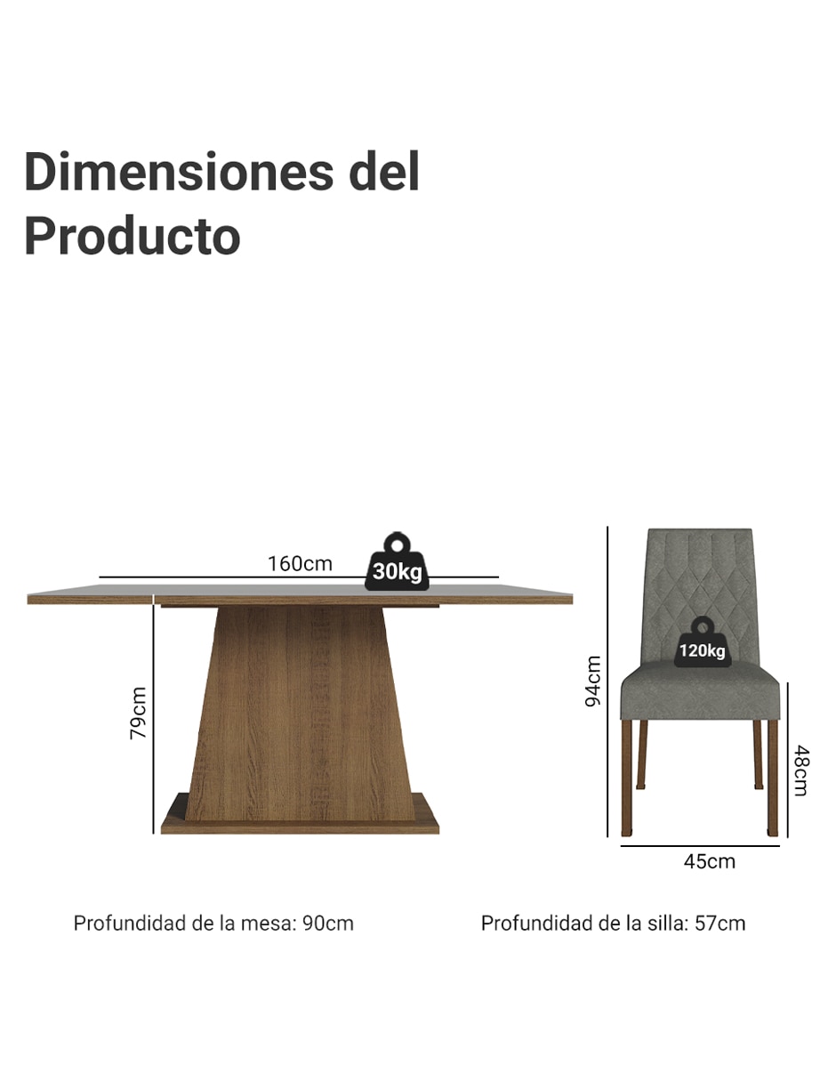 Comedor britney para 6 personas 12