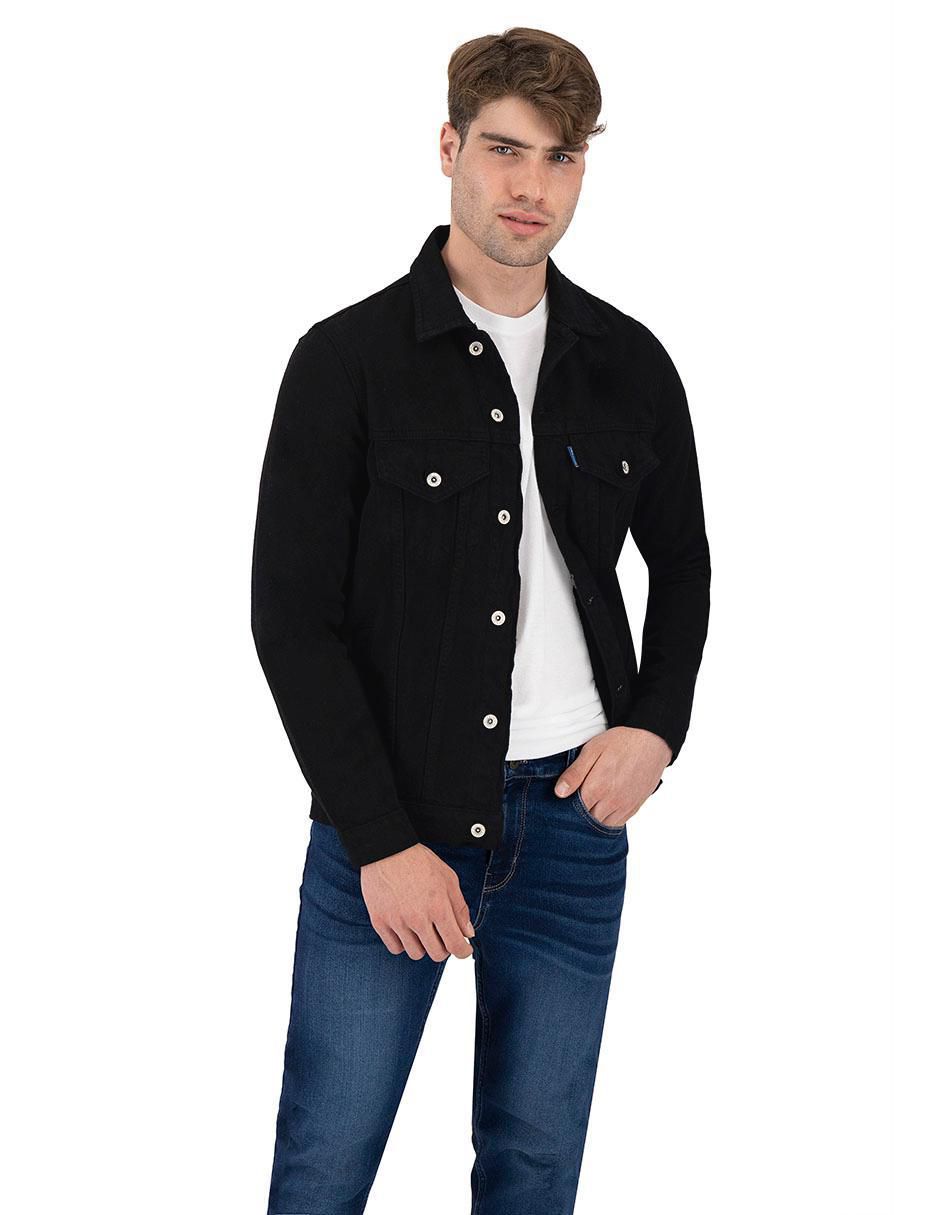 Set chamarra casual de mezclilla con bolsillos para hombre 6