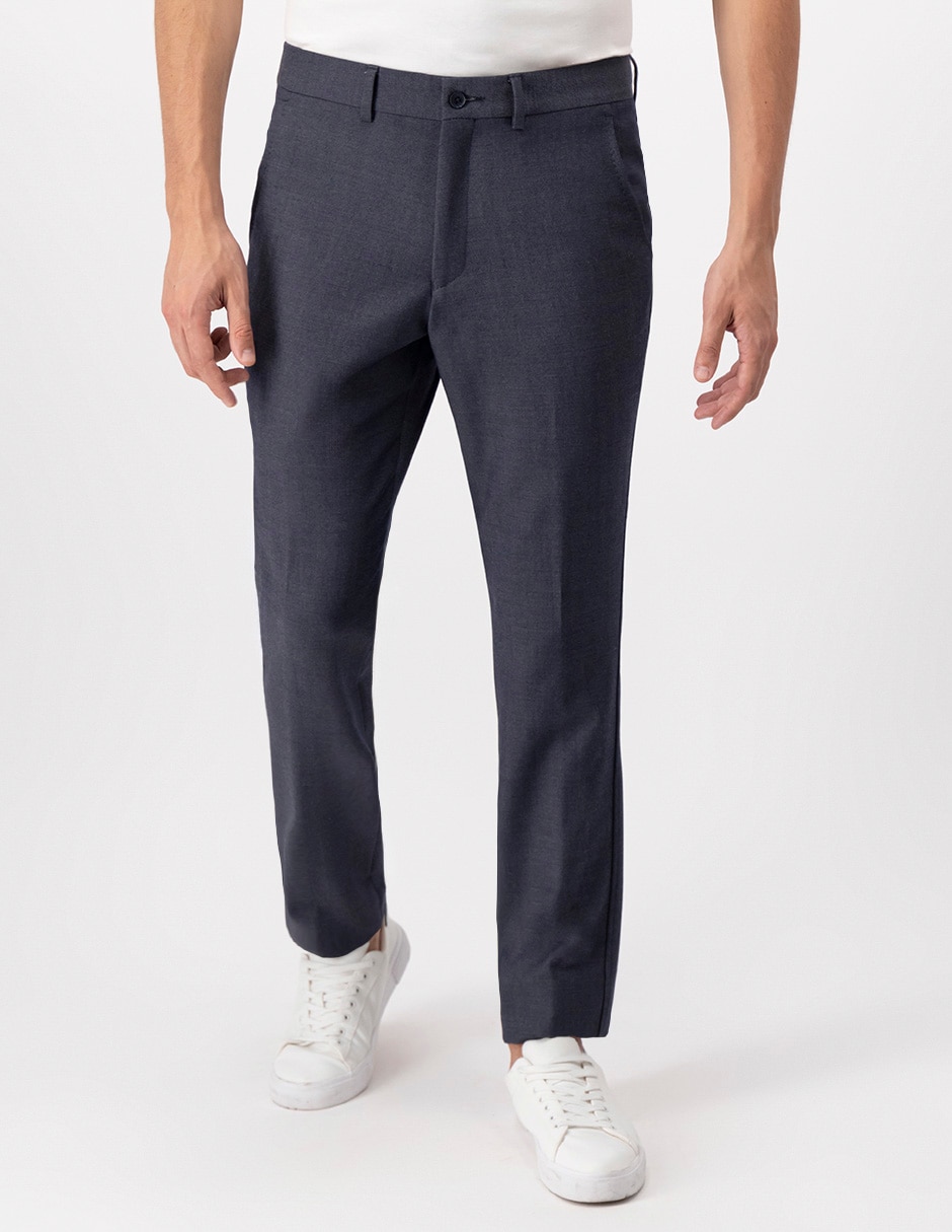 Pantalón de vestir slim de lana para hombre Pantalón de vestir slim de lana para hombre