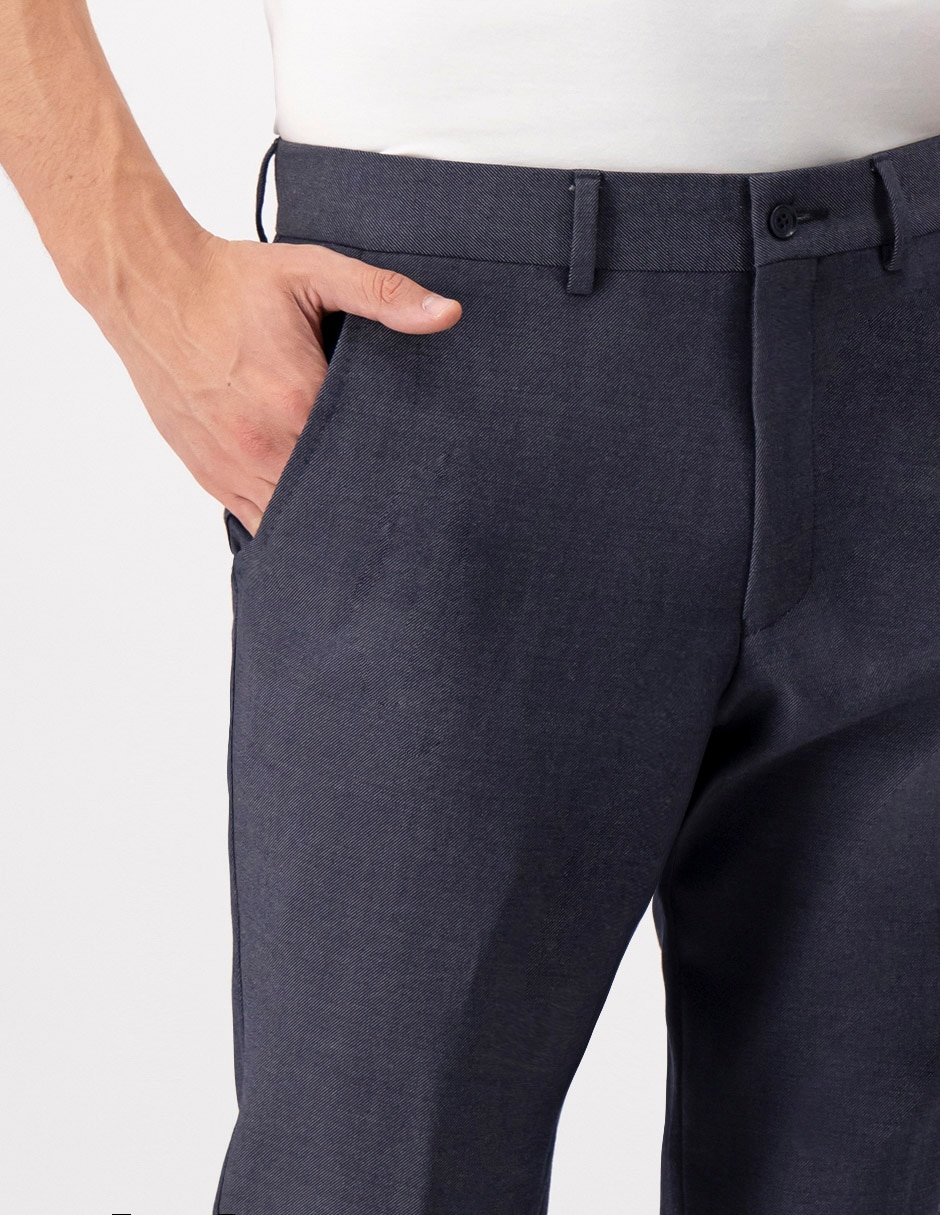 Pantalón de vestir slim de lana para hombre 2
