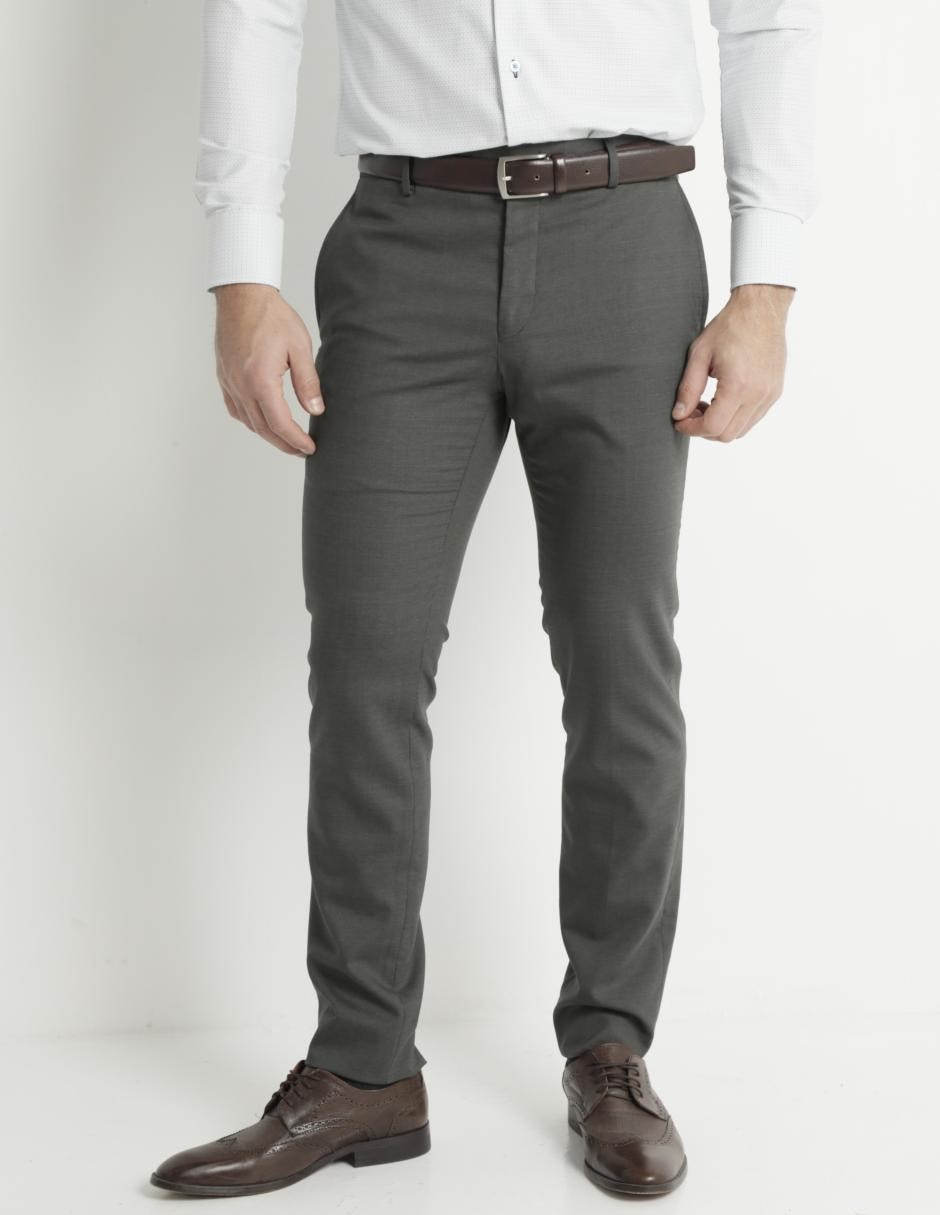 Pantalón de vestir slim de lana para hombre 1