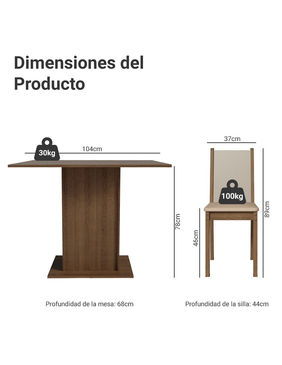 Comedor talita para 4 personas