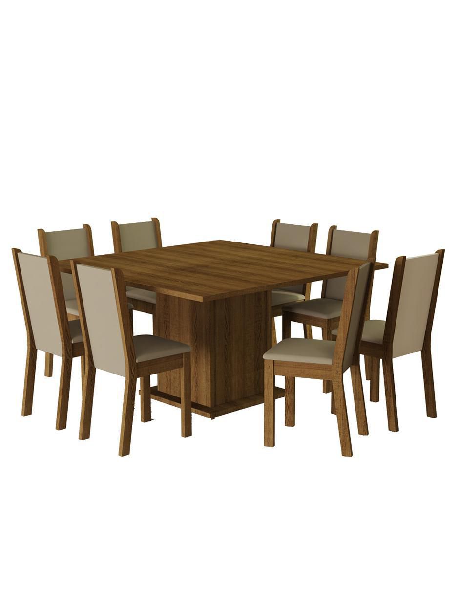 Comedor para 4 personas de acero y madera