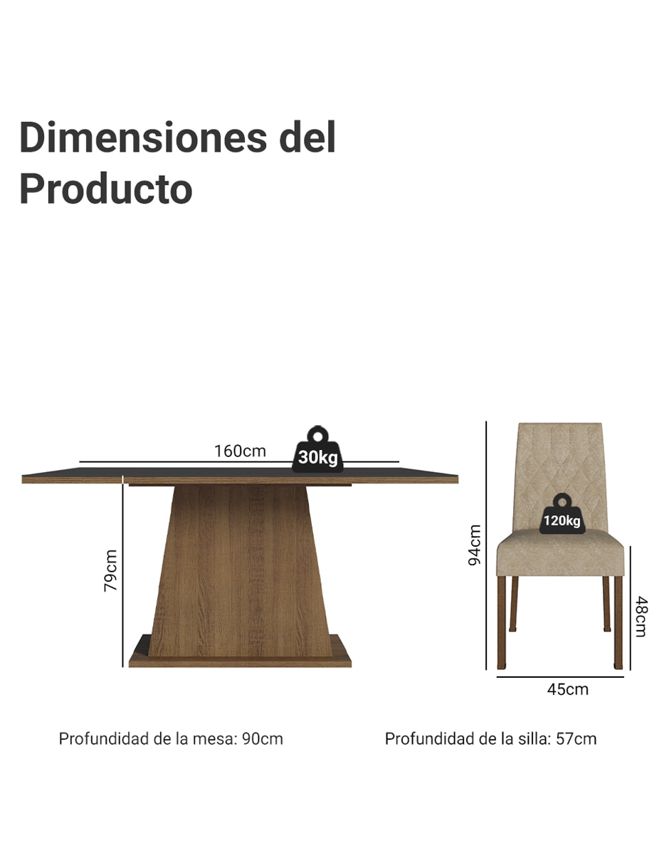 Comedor britney para 6 personas 14