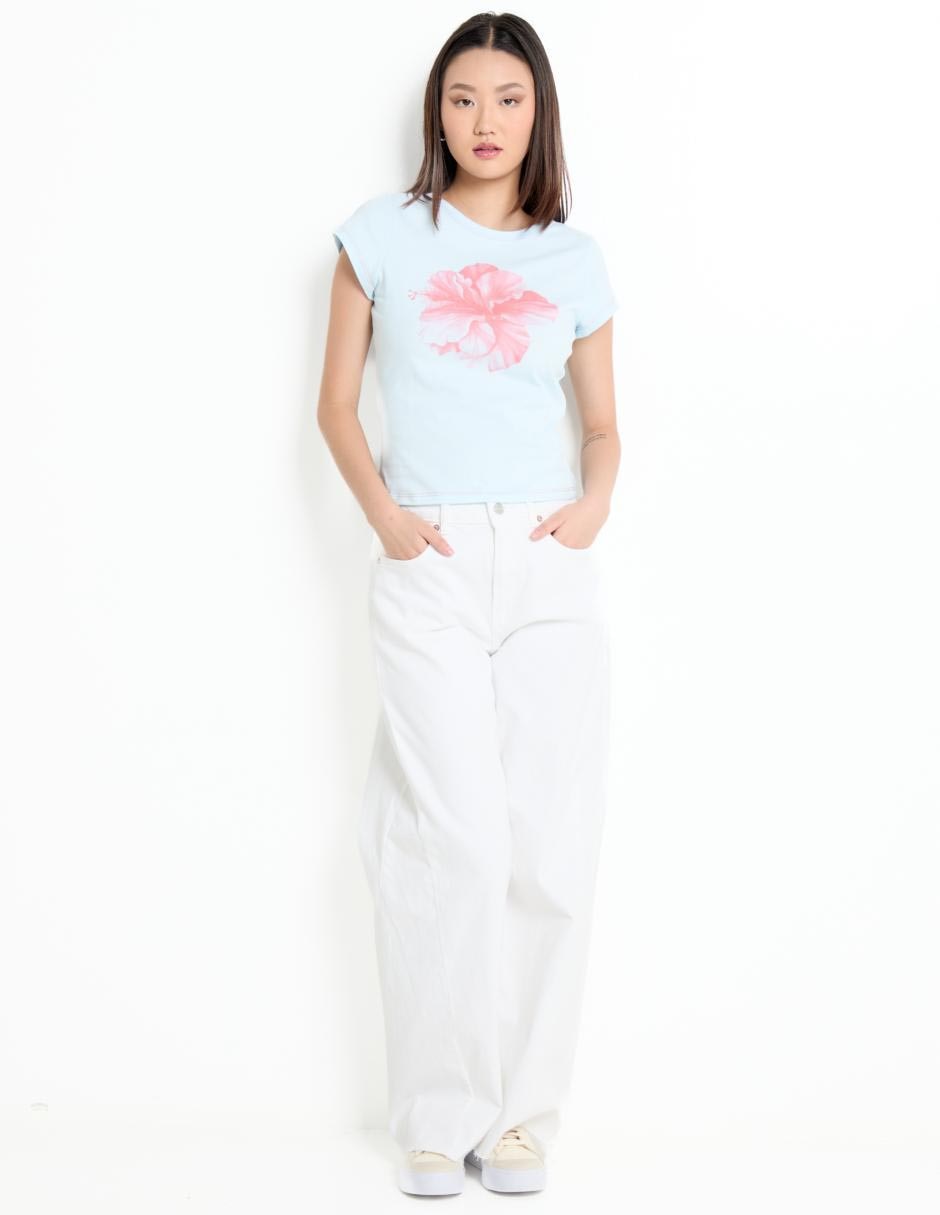 Playera manga corta cuello redondo para mujer 6