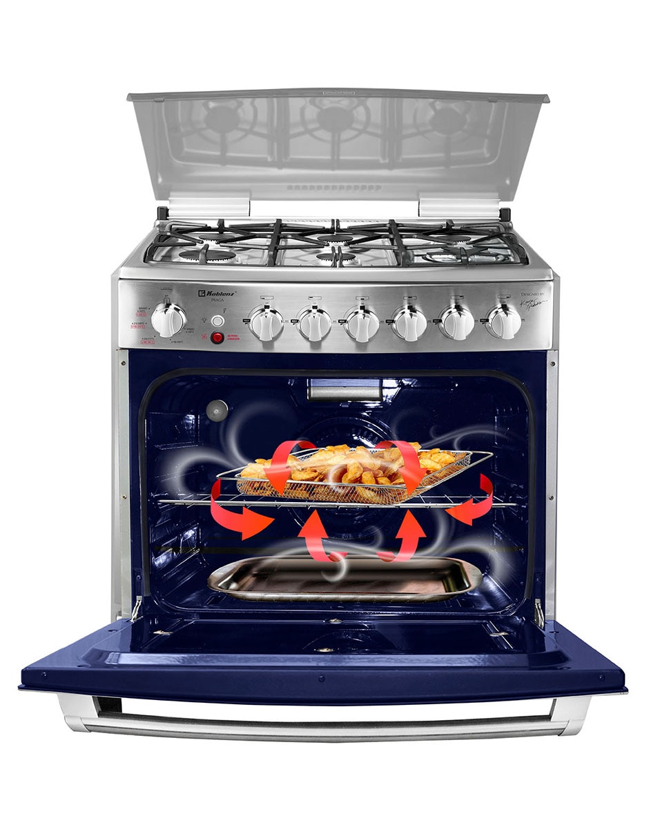 Estufa empotrable a gas natural/lp Koblenz 76 cm EE-6131 PD PRAGA de 6 quemadores