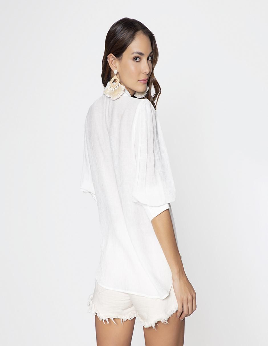 Blusa Studio F manga 3/4 para mujer