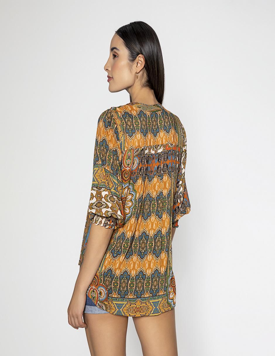 Blusa Studio F manga 3/4 para mujer